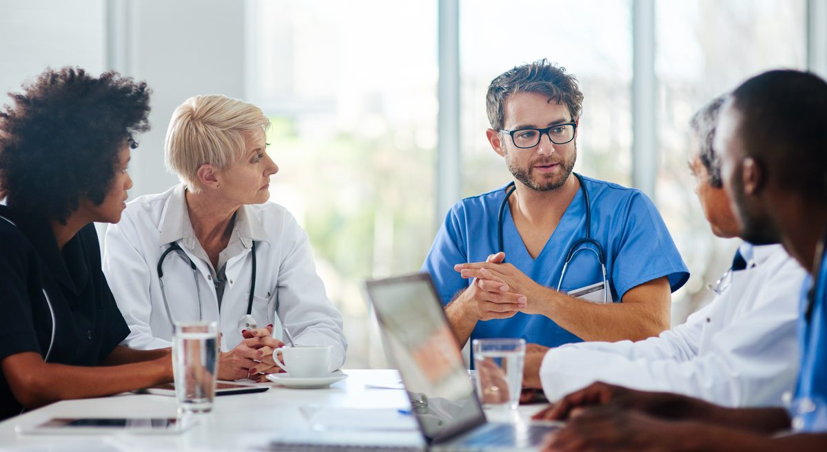 A ProSocial physician group workshop in session